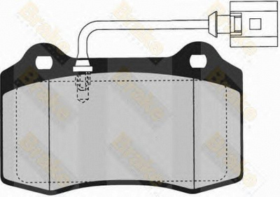 BRAKE ENGINEERING pa1606 -  Комплект тормозных колодок, дисковый тормоз